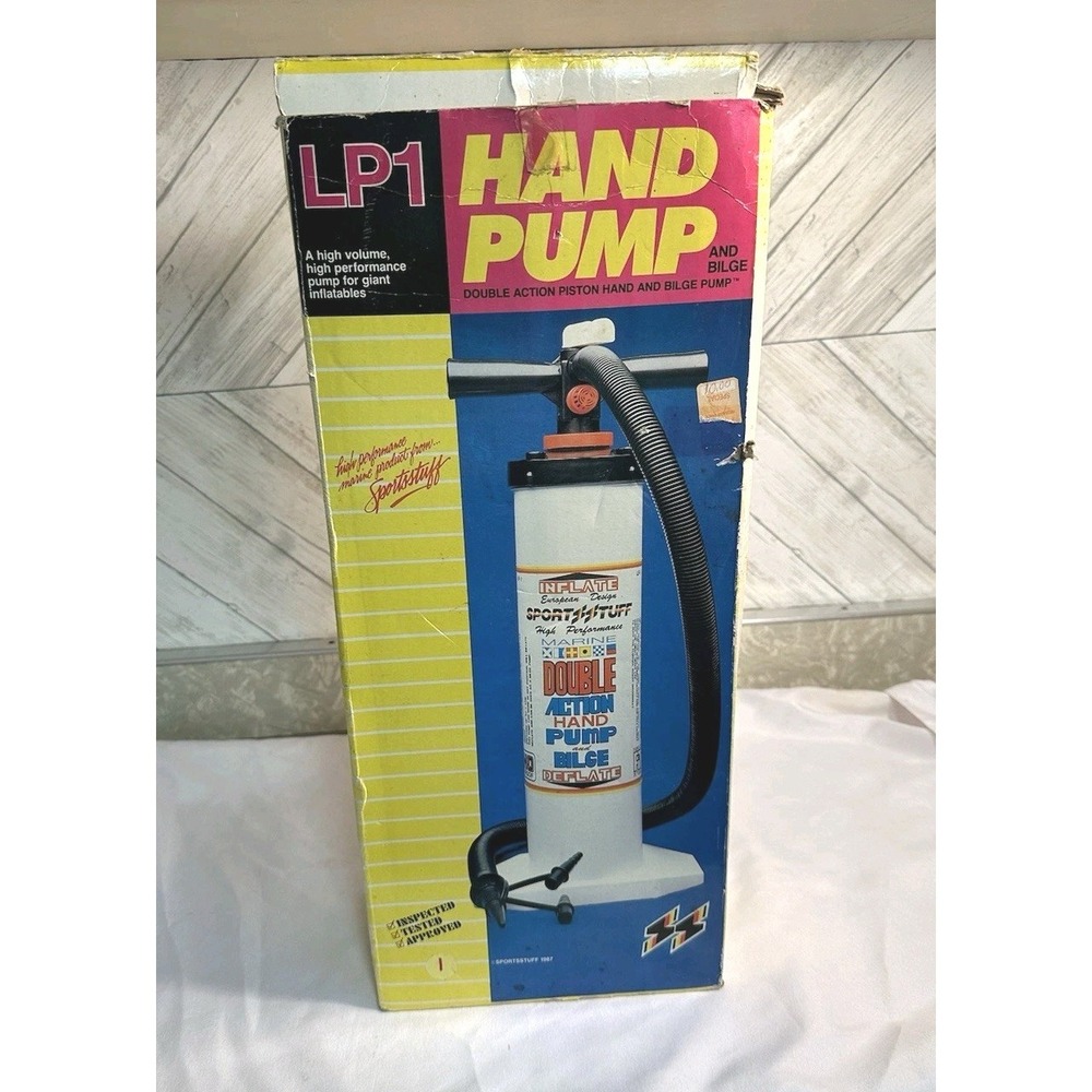 Vintage 1987 Sports Stuff LP1 Hand Pump For Giant Inflatables & More Summer